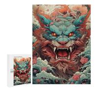 Puzzle 500 PCS Dragon's Roar Mythical Artwork Puzzle pour Adolescents Améliorez Votre Mémoire Entraînez Votre Cerveau Et Vos Mains Jouets Addictifs pour Cultiver La Patience 500 PCS