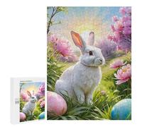Puzzle 500 PCS Easter Bunny Garden Scene Puzzles pour Adolescents Course De Vitesse Manuelle Activités Amusantes À La Maison Jeu Stimulant Et Jeu en Famille 500 PCS