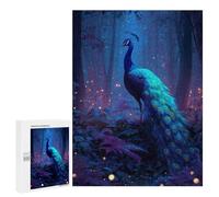 Puzzle 500 PCS Enchanted Forest Peacock-1 Puzzles pour Adultes - Cadeau d'anniversaire - Jeu Difficile Et Stimulant - Cadeaux