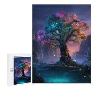 Puzzle 500 PCS Enchanted Rainbow Tree Landscape Puzzles pour Adultes - Cadeau d'anniversaire - Jeu Difficile Et Stimulant - Cadeaux