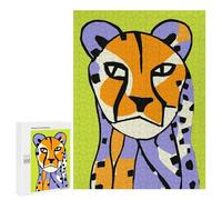 Puzzle 500 PCS Funny Jungle Cheetah Puzzles pour Adolescents Course De Vitesse Manuelle Activités Amusantes À La Maison Jeu Stimulant Et Jeu en Famille 500 PCS