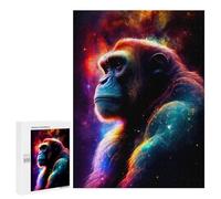 Puzzle 500 PCS Galactic Gorilla Portrait Puzzles pour Adultes, Jouet, Décoration Murale, Motif À Assembler, Idéal comme Cadeau pour Toute La Famille 500 PCS