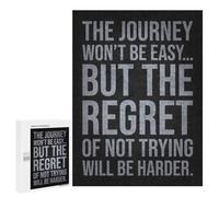 Puzzle 500 PCS Hard Journey Vs Regret - Success Motivational Puzzles pour Adolescents Course De Vitesse Manuelle Activités Amusantes À La Maison Jeu Stimulant Et Jeu en Famille 500 PCS