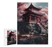 Puzzle 500 PCS Japanese Architecture Puzzles pour Adultes Jouets Anti-Stress Vacances À La Maison Tuer Le Temps Faire Travailler Le Cerveau 500 PCS