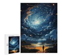 Puzzle 500 PCS Magical Night Sky Adventure Puzzles pour Adultes - Cadeau d'anniversaire - Jeu Difficile Et Stimulant - Cadeaux