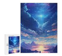 Puzzle 500 PCS Magical Skyline Sunset Puzzle pour Adolescents Améliorez Votre Mémoire Entraînez Votre Cerveau Et Vos Mains Jouets Addictifs pour Cultiver La Patience 500 PCS