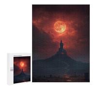 Puzzle 500 PCS Moonlit Gothic Castle Scene Puzzles pour Adolescents - Anti-Stress - Défi Éducatif - Idée Cadeau Et Anniversaire Unique 500 PCS