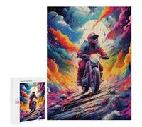 Puzzle 500 PCS Motorcycle Adventure in Colors Puzzles pour Adultes Améliorent La Mémoire Interaction Parent-Enfant Casse-tête Jeux De Société en Famille 500 PCS