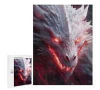 Puzzle 500 PCS Mystical White Dragon Puzzles pour Adultes, Jouet, Décoration Murale, Difficile, Difficile, Cadeaux Uniques pour Anniversaire Et Noël 500 PCS