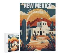 Puzzle 500 PCS New Mexico Travel Puzzles pour Adultes, Jouet, Décoration Murale, Difficile, Difficile, Cadeaux Uniques pour Anniversaire Et Noël 500 PCS