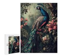 Puzzle 500 PCS Peacock in Tropical Jungle Puzzles pour Adolescents - Anti-Stress - Défi Éducatif - Idée Cadeau Et Anniversaire Unique 500 PCS