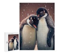 Puzzle 500 PCS Penguin Cuddle Animal Puzzles pour Adultes, Jouet, Décoration Murale, Motif À Assembler, Idéal comme Cadeau pour Toute La Famille 500 PCS