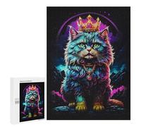 Puzzle 500 PCS Persian Cat Abstract Puzzles pour Adultes, Jouet, Décoration Murale, Difficile, Difficile, Cadeaux Uniques pour Anniversaire Et Noël 500 PCS