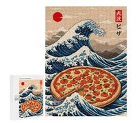 Puzzle 500 PCS Pizza Great Wave Puzzles pour Adultes, Jouet, Décoration Murale, Difficile, Difficile, Cadeaux Uniques pour Anniversaire Et Noël 500 PCS