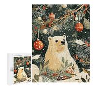 Puzzle 500 PCS Polar Bear Christmas Puzzles pour Adultes, Jouet, Décoration Murale, Cadeau d'anniversaire, Idéal pour Toute La Famille 500 PCS