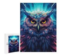 Puzzle 500 PCS pour Adolescentes Colorful Mystical Owl Art Puzzles pour Adolescentes Jeux Amusants Assemblage De Motifs Aide À Exercer Le Cerveau 500 PCS