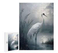 Puzzle 500 PCS pour Adolescentes Elegant White Crane in Misty Waters Puzzle pour Adultes, Jouet, Décoration Murale, Cadeaux pour Femmes, Cadeaux Uniques pour Anniversaire Et Noël 500 PCS