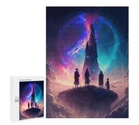 Puzzle 500 PCS pour Adolescentes Four Figures Gazing at Cosmic Tower Puzzle pour Adultes, Jouet, Décoration Murale, Cadeaux pour Femmes, Cadeaux Uniques pour Anniversaire Et Noël 500 PCS