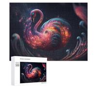 Puzzle 500 PCS pour Adolescentes Galactic Flamingo Cosmic Beauty -1 Puzzles pour Adolescentes Jeux Amusants Assemblage De Motifs Aide À Exercer Le Cerveau 500 PCS