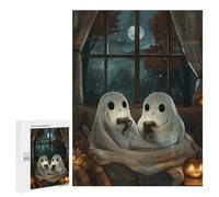 Puzzle 500 PCS pour Adolescentes Ghosts Cozy Halloween Night Puzzle pour Adultes, Jouet, Décoration Murale, Cadeaux pour Femmes, Cadeaux Uniques pour Anniversaire Et Noël 500 PCS