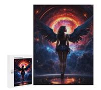 Puzzle 500 PCS pour Adolescentes Girl Takes Flight in Space Puzzle pour Adultes, Jouet, Décoration Murale, Cadeaux pour Femmes, Cadeaux Uniques pour Anniversaire Et Noël 500 PCS