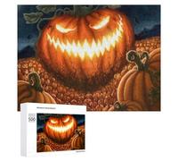 Puzzle 500 PCS pour Adolescentes Halloween Pumpkin Patch-1 Puzzles pour Adolescentes Jeux Amusants Assemblage De Motifs Aide À Exercer Le Cerveau 500 PCS