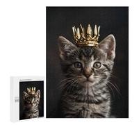 Puzzle 500 PCS pour Adolescentes Kitten Cat Cute King Puzzle pour Adultes, Jouet, Décoration Murale, Cadeaux pour Femmes, Cadeaux Uniques pour Anniversaire Et Noël 500 PCS