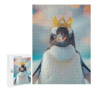 Puzzle 500 PCS pour Adolescentes Penguin Pastel Crown Puzzle pour Adultes, Jouet, Décoration Murale, Cadeaux pour Femmes, Cadeaux Uniques pour Anniversaire Et Noël 500 PCS
