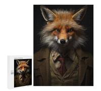 Puzzle 500 PCS pour Adolescentes Professor Einstein Fox Puzzle pour Adultes, Jouet, Décoration Murale, Cadeaux pour Femmes, Cadeaux Uniques pour Anniversaire Et Noël 500 PCS