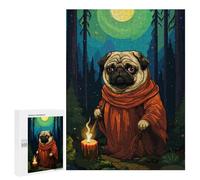 Puzzle 500 PCS pour Adolescentes Pug Wizard Retro Pixel Art Puzzle pour Adultes, Jouet, Décoration Murale, Cadeaux pour Femmes, Cadeaux Uniques pour Anniversaire Et Noël 500 PCS