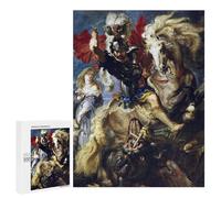 Puzzle 500 PCS pour Adolescentes Saint George and Dragon Puzzle pour Adultes, Jouet, Décoration Murale, Cadeaux pour Femmes, Cadeaux Uniques pour Anniversaire Et Noël 500 PCS