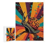 Puzzle 500 PCS pour Adolescentes Snail Pop Art Rainbow Snail Funky Garden Creature Puzzle pour Adultes, Jouet, Décoration Murale, Cadeaux pour Femmes, Cadeaux Uniques pour Anniversaire Et Noël 500 P