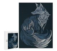 Puzzle 500 PCS pour Adolescentes Stylized Fox Illustration Puzzle pour Adultes, Jouet, Décoration Murale, Cadeaux pour Femmes, Cadeaux Uniques pour Anniversaire Et Noël 500 PCS