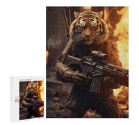 Puzzle 500 PCS pour Adolescentes Tiger Rifle Fire Weapon Puzzle pour Adultes, Jouet, Décoration Murale, Cadeaux pour Femmes, Cadeaux Uniques pour Anniversaire Et Noël 500 PCS