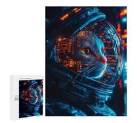Puzzle 500 PCS pour Adolescentes Visionary Cat Astronaut Puzzle pour Adultes, Jouet, Décoration Murale, Cadeaux pour Femmes, Cadeaux Uniques pour Anniversaire Et Noël 500 PCS
