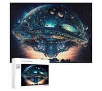 Puzzle 500 PCS pour Adolescentes Whale-Shaped Floating Island in Space Puzzles pour Adolescentes Jeux Amusants Assemblage De Motifs Aide À Exercer Le Cerveau 500 PCS