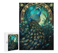 Puzzle 500 PCS pour Adolescents Abstract Peacock Kintsugi Puzzle Adulte Jeu Manuel Décoration Intérieure Cadeaux Uniques pour Anniversaire Et Noël 500 PCS