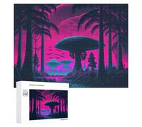 Puzzle 500 PCS pour Adolescents Alien Forest Encounter -1 Puzzle pour Adultes Jeu De Réflexion, Analyse Et Logique, Idéal comme Cadeau 500 PCS
