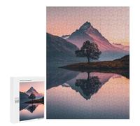 Puzzle 500 PCS pour Adolescents Alpine Glow Reflection Puzzle pour Adultes Jouets Anti-Stress Difficile Idéal comme Cadeau 500 PCS