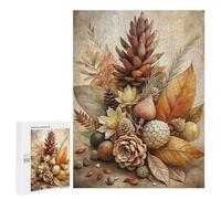 Puzzle 500 PCS pour Adolescents Autumnal Still Life with Pine Cones Jeux De Puzzle Relaxants, Défi Difficile, Cadeaux Uniques pour Anniversaire Et Noël 500 PCS