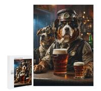 Puzzle 500 PCS pour Adolescents Bernese Mountain Beer Dog Puzzle Jeux De Famille Assemblage De Motifs Cadeaux Uniques pour Anniversaire Et Noël 500 PCS