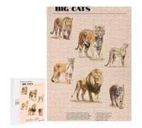Puzzle 500 PCS pour Adolescents Big Cats Jeux De Puzzle Relaxants, Défi Difficile, Cadeaux Uniques pour Anniversaire Et Noël 500 PCS