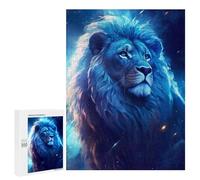 Puzzle 500 PCS pour Adolescents Blue Lion Majesty Puzzle Jeux De Famille Assemblage De Motifs Cadeaux Uniques pour Anniversaire Et Noël 500 PCS