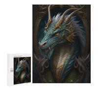 Puzzle 500 PCS pour Adolescents Blue Old Dragon Puzzle Adulte Jeu Manuel Décoration Intérieure Cadeaux Uniques pour Anniversaire Et Noël 500 PCS