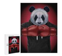 Puzzle 500 PCS pour Adolescents Boxer Giant Panda Puzzle Jeux De Famille Assemblage De Motifs Cadeaux Uniques pour Anniversaire Et Noël 500 PCS