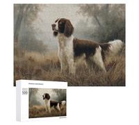 Puzzle 500 PCS pour Adolescents Brown and White English Springer Spaniel Portrait Puzzles pour Adultes Jeux Relaxants Décoration Intérieure Cadeaux Uniques pour Anniversaire Et Noël 500 PCS