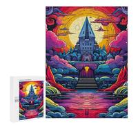 Puzzle 500 PCS pour Adolescents Castle Fantasy Puzzle Adulte Jeu Manuel Décoration Intérieure Cadeaux Uniques pour Anniversaire Et Noël 500 PCS