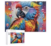 Puzzle 500 PCS pour Adolescents Colorful Macaw Parrot Art Puzzle pour Adultes Jeu De Réflexion, Analyse Et Logique, Idéal comme Cadeau 500 PCS