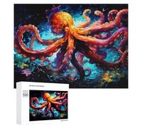 Puzzle 500 PCS pour Adolescents Colorful Octopus Artwork Puzzle pour Adultes Jeu De Réflexion, Analyse Et Logique, Idéal comme Cadeau 500 PCS