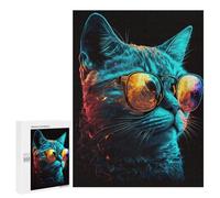Puzzle 500 PCS pour Adolescents CoolCatNumeroDos Puzzles pour Adultes Jeu Familial Décoration Intérieure pour Anniversaire, Noël 500 PCS